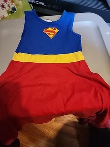 Supergirl Girls Dress Large Costume Halloween Cosplay No Cape DC comics 8T Tank - Picture 1 of 4