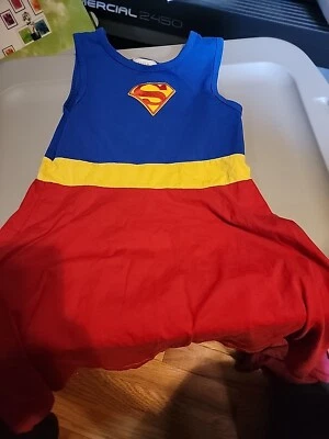 Supergirl Girls Dress Large Costume Halloween Cosplay No Cape DC comics 8T Tank - Image 1 of 4