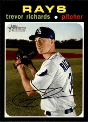 2020 Topps Heritage #173 Trevor Richards Tampa Bay Rays - Image 1 of 2