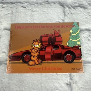 Versiegelt! 12 Vintage Garfield Weihnachten Postkarte rot Sportwagen Jim Davis Comic 1978 - Bild 1 von 3