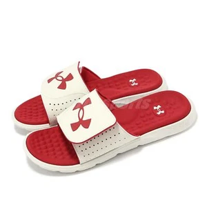 Under Armour Ignite Pro SL Summit White Inferno Red Men Sandal 3026023-106 - Picture 1 of 8