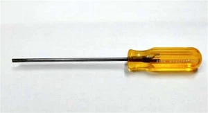 Vintage Xcelite R184 1/8" Vanadium Steel Blade Screwdriver Amber Handle L 6 1/2" - Picture 1 of 5