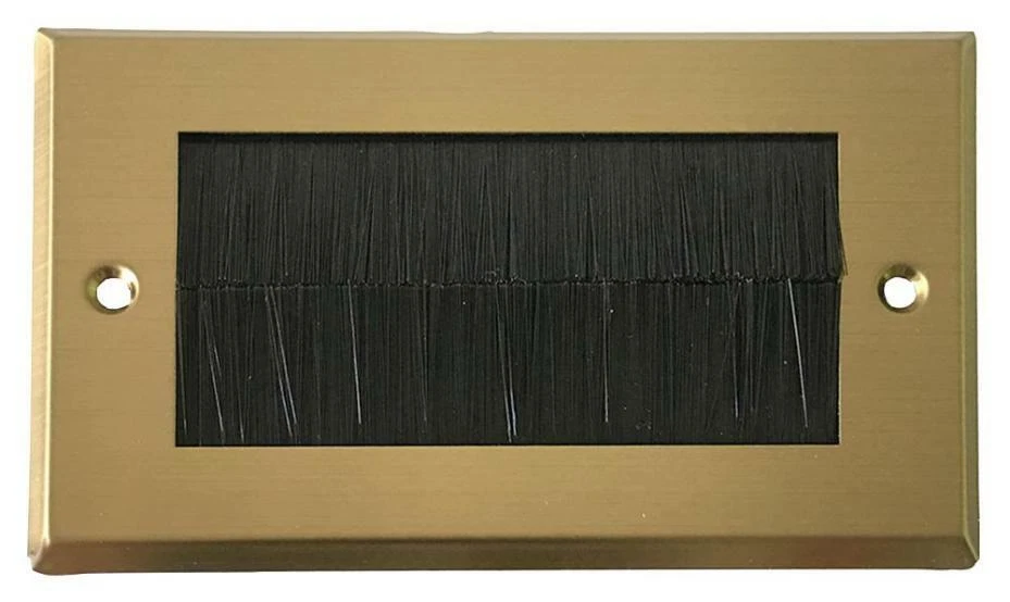 2 Bande Acier Noir Brosse Plaque Frontale, Laiton - BPBR2GB - Photo 1/1