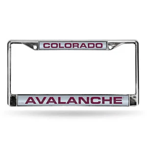 Colorado Avalanche NHL Chrome Metal Laser Cut License Plate Frame - Picture 1 of 6