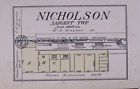 1909 carte plaque NICHOLSON dans SARGENT Twp., SARGENT Co., DAKOTA DU NORD (4x6) -#041