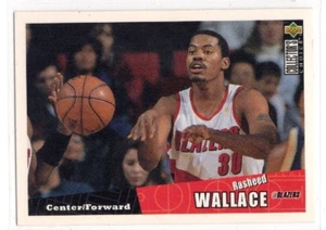 1996 Upper Deck Rasheed Wallace Portland Trail Blazers Collectors Choice No 318 - Picture 1 of 2