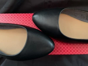 NEW  Women's KELLY & KATIE Black Leather  “ASTOR”  Ballet Flats 11 - Imagen 1 de 7