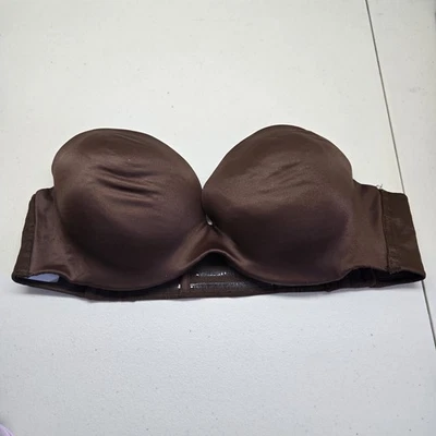 Cacique Women Bra 38D Brown Strapless Underwired Lightly Lined READ - Image 1 of 4