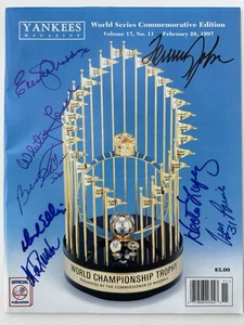 New York Yankees Magazine Signed by 8 Whitey Ford Bernie Williams Dock Ellis - Picture 1 of 1