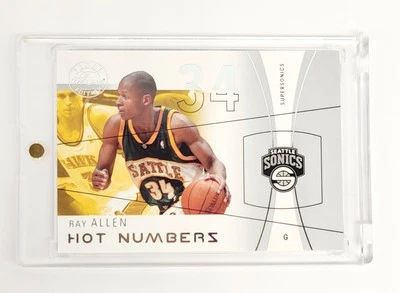 MINT #/ED SP 2003-04 Flair Final Edition Hot Numbers Ray Allen #9HN SUPERSONICS  - Image 1 of 2