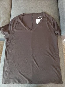 Religion Lightweight Plain V-neck T-shirt - Jet Black - Size L - Picture 1 of 7