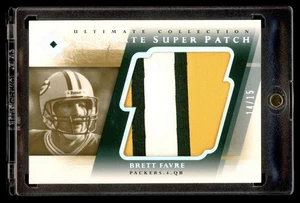 2004 Ultimate Collection Brett Favre Super Patch Prime Game Used Jersey Holo /15 - Picture 1 of 2