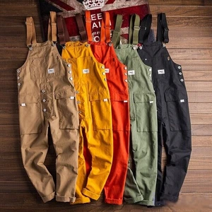 2025 Men's Overalls Trousers Suspender Workwear Cotton Casual Loose Jumpsuit - Picture 1 of 14