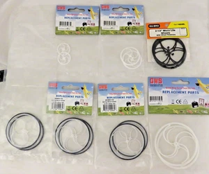 7 Packungen Du-Bro GWS Federräder Gummi Modellflugzeug Teile Lot RC Neu NOS - Bild 1 von 6