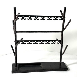 Metal Earring & Jewelry Display Holder Stand Metal Branches Table Top 9”x 10” - Picture 1 of 6