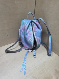 Aimee Kestenberg Broadway Mini Leder Rucksack Tasche Tie-Dye Periwinkle Turq Pink - Bild 1 von 24