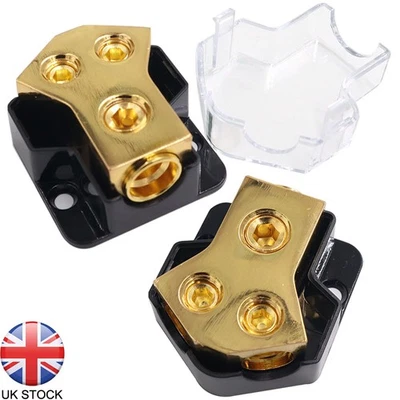Car Audio Power Supply Distribution 2 Way  0/4gauge for Car Audio Splitter HOT - Image 1 of 4