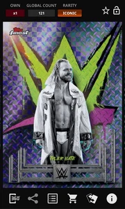 Tyler Bate Purple Checkerboard Base 199cc Iconic - Topps Slam WWE Finest 25 - Picture 1 of 1