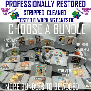 N64 Nintendo 64 Console 2 X Controllers Games Bundle - Picture 1 of 30