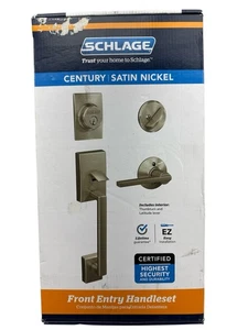 Schlage Century Front Entry Griffset mit Latitude Hebel & Riegel F60CEN619LAT - Bild 1 von 7