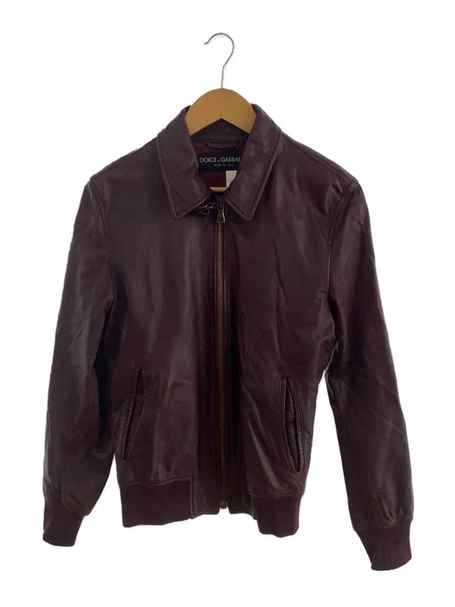 【セール】DOLCE&GABBANA レザー ジャケット黒 赤ファスナー セール】DOLCE&GABBANA レザー ジャケット黒 赤ファスナー