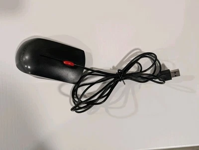 Lenovo - Wired USB Optical Mouse - Black - MOJUUO - Image 1 of 3