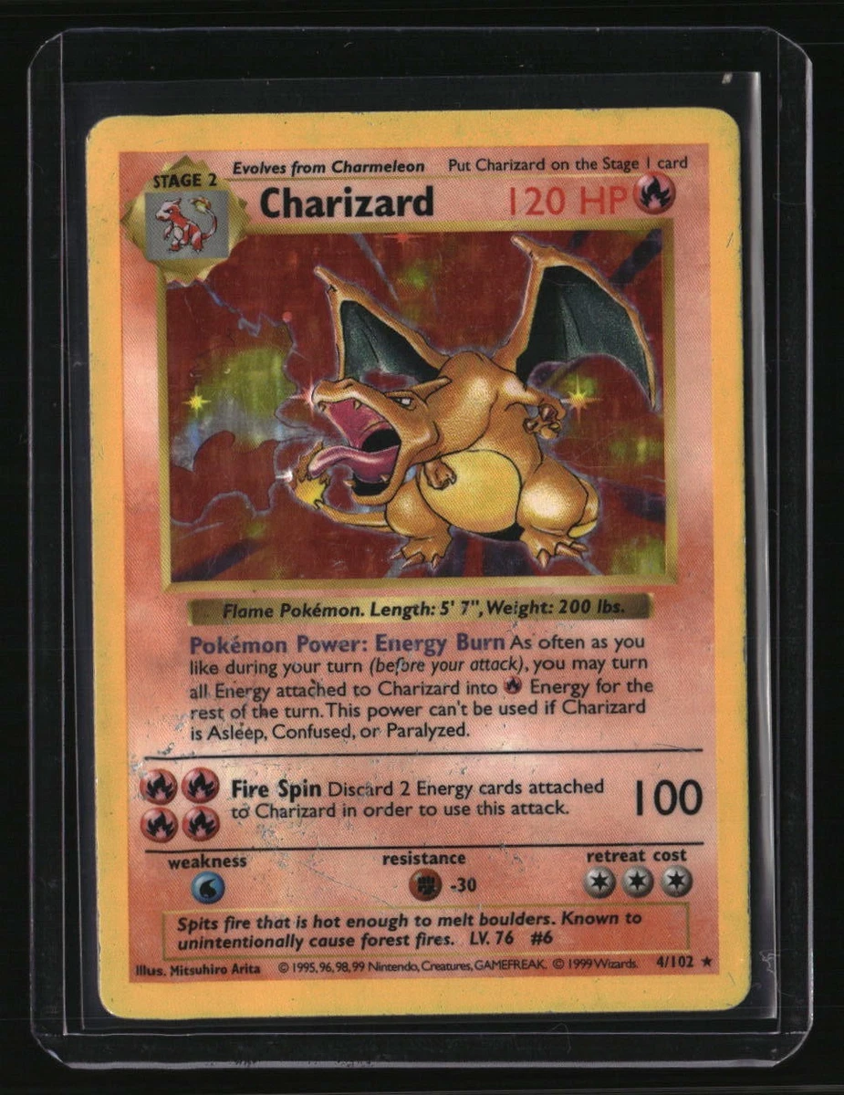 Preços baixos em Cartões individuais Shadowless Pokémon Charizard