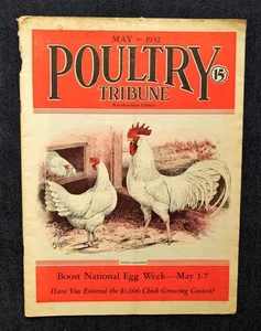White Leghorn Poultry Magazine 1932 American Farm Bird Book, Used rr8 - Picture 1 of 3