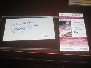 LINDSEY NELSON AUTOGRAPH SIGNED 3X5 INDEX CARD JSA RARE - Picture 1 of 4