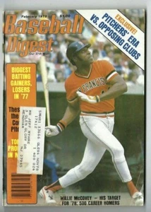 1978 Baseball Digest Magazine, Willie McCovey San Francisco Giants GOOD - Picture 1 of 1
