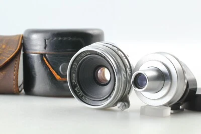 [QUASE PERFEITO] Lente Canon 28mm f/2.8 grande angular L39 LTM com estojo Finder do Japão - Imagem 1 de 4