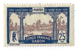 Gabun Kongo Francais Sc #39 1910 Endstempel M/H/OG - Bild 1 von 4