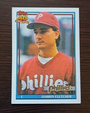 DARRIN FLETCHER PHILLES TOPPS 40 YEARS BASEBALL 1991