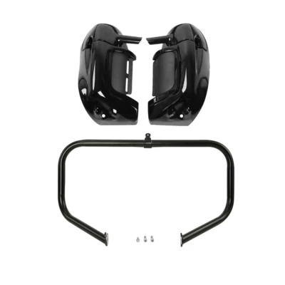 Vainas de altavoces de carenado de pierna con ventilación inferior barra de choque aptas para Harley Road Glide 09-13 Foto 1 de 4