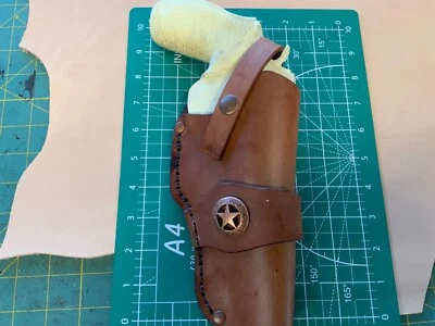 "Funda de cuero hecha a mano derecha 3"" cilindro Taurus Judge" Foto 1 de 3