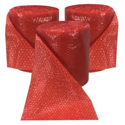 UBMOVE Small Red Bubble Cushioning Roll Size 3/16" Bubbles 12" x 180'  - Image 1 of 4