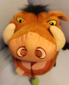 Pumba parlante Disney El Rey León con insecto juguete de felpa de 11" que funciona con batería. - Imagen 1 de 2
