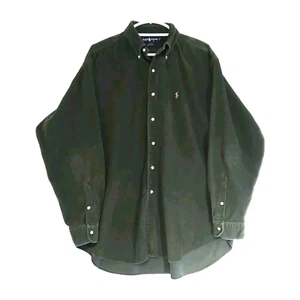 Camisa Ralph Lauren Blaire Pana Para Hombres XL Verde Con Botones Manga Larga Poni - Imagen 1 de 10