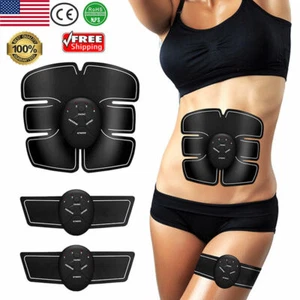 Electric Muscle Toner EMS Machine Wireless Toning Belt 6 Six Pack Abs Fat Burner - Picture 1 of 11