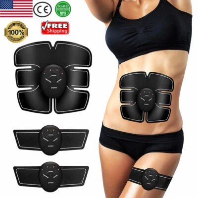 Electric Muscle Toner EMS Machine Wireless Toning Belt 6 Six Pack Abs Fat Burner