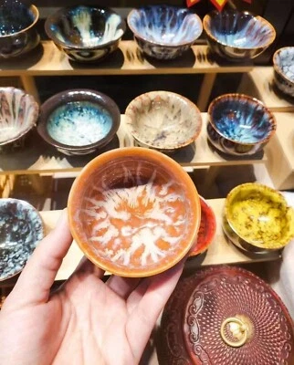 Taza de té cerámica kungfu taza de té chino Jianzhan arte cerámico tradicional mejor regalo Foto 1 de 4