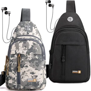 Tactical Sling Backpack Shoulder Bags Travel Military Crossbody Chest Bag Unisex - Picture 1 of 29