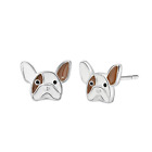 Dog 925 Sterling Silver Stud Earrings
