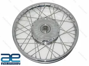 For Royal Enfield Classic 19" Front Wheel Rim Chrome With Hub & 40 SS Spokes - Picture 1 of 13