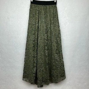 LULAROE Maxi Green Lace Skirt Sz XXS  Elastic Waist  Bohemia - Picture 1 of 13