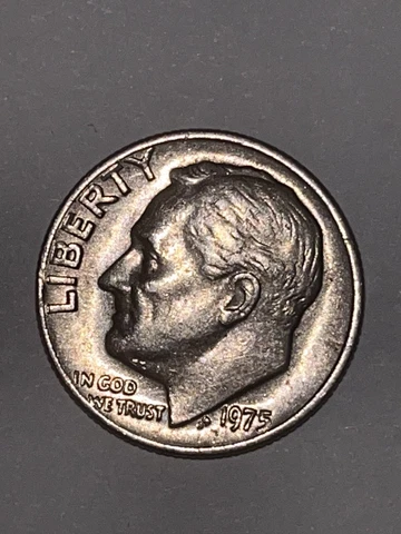 1975 No Mint Mark Roosevelt Dime (RARE) Cover