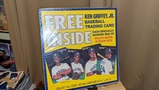 Ken Griffey Jr. Seattle Mariners 18x18 1989 Mother's Cookies Store Display Sign