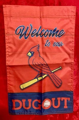 St Louis Cardinals Dugout Double Sided Garden  Flag 12” x 18” MLB New Package - Image 1 of 4
