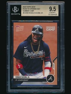 2020 Topps Now Road to Opening Day Summer Camp Ronald Acuna Jr. BGS 9.5 PR:3628