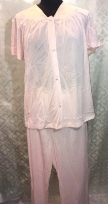 Vanity Fair Mujer 2 Piezas Ropa de Dormir Pijama Lencería 40 8 Rosa Estados Unidos De Colección Top Pantalones Foto 1 de 4